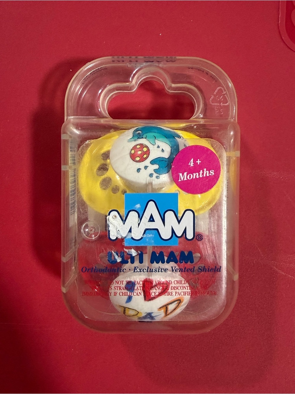 Vintage mam pacifiers size 4 months and up